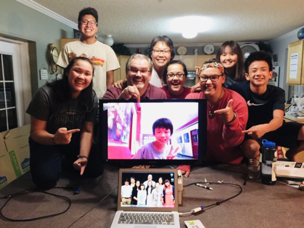 forever family meets Andrew by skype