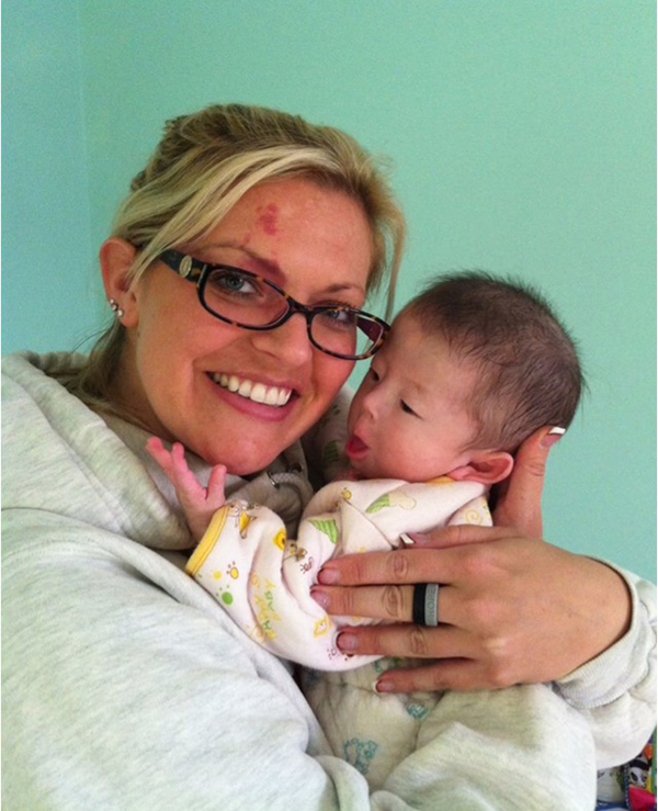 Kayla with Infant Charley Moon