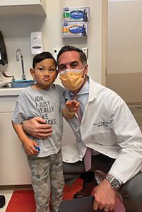Jamie with cleft surgeon Dr. Taylor at CHOP