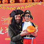 Luke and Tim Baker in Pirate's costumes