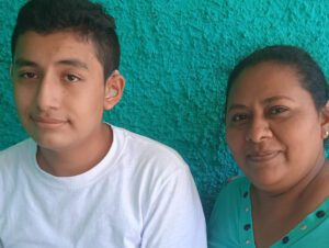 12 year old Andres and his mama in Mexico
